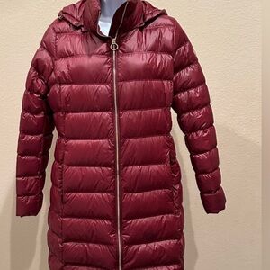 Michael Kors Deep Red Puffer Jacket